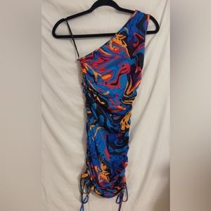 Shein coloful dress, size small, stretch.